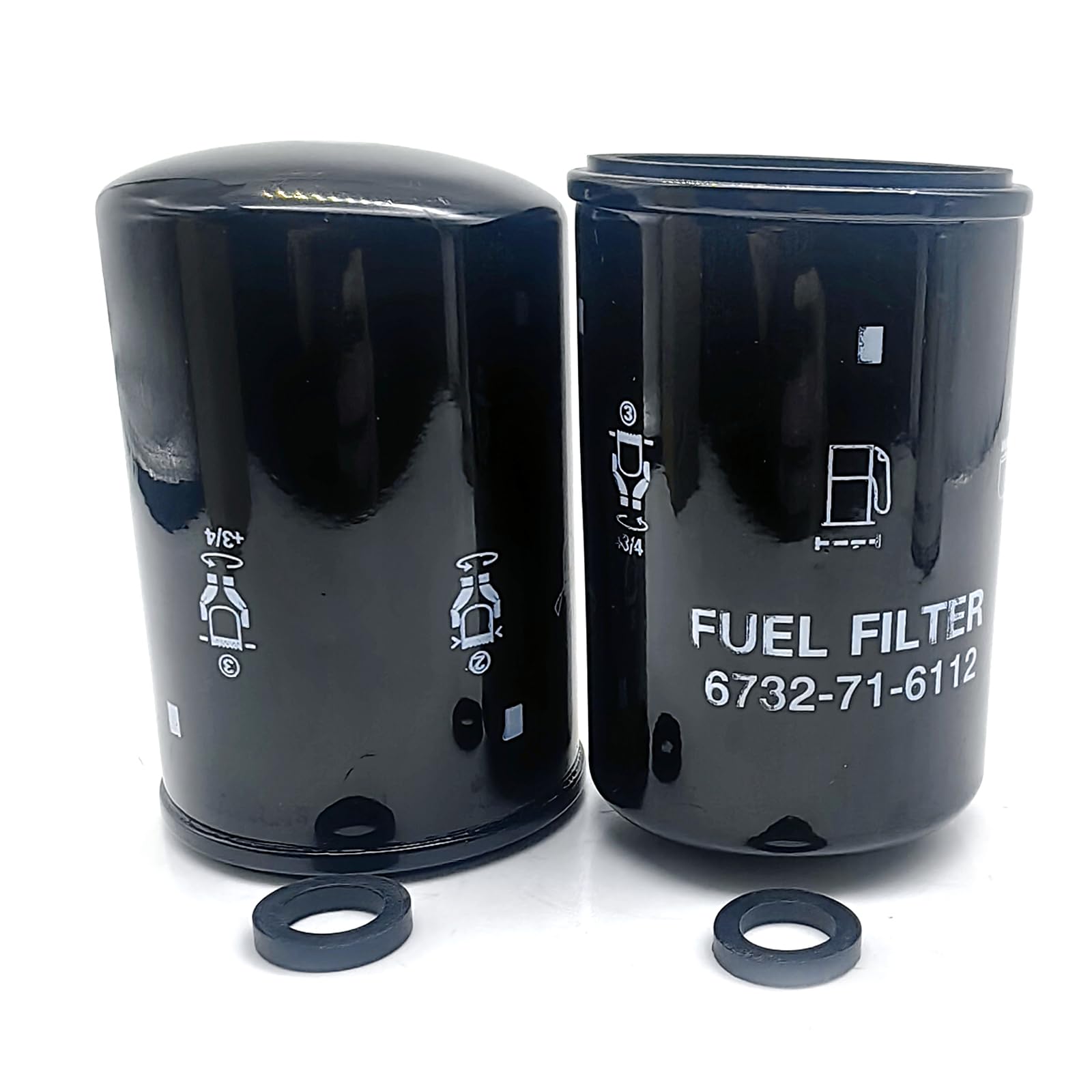 Amazon.com: WSbaodan 2pcs Fuel Filter 6732-71-6112 Compatible with